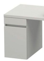 Тумба/шкафчик для консоли/столешницы Duravit DuraStyle под раковину 30х54,8х51,2 см, подвесная, ДСП, цвет: бетонно-серый, 1 выдвижной ящик, прямоугольная