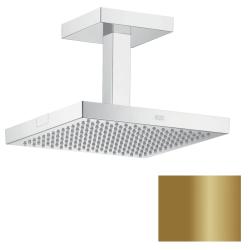 Верхний душ AXOR ShowerSolutions 300/300 1jet, с потолочным подсоединением, потолочный монтаж, квадратный, с 1 режимом, размер 30х30 см, металлический, цвет: полированная бронза, для душа/ванной