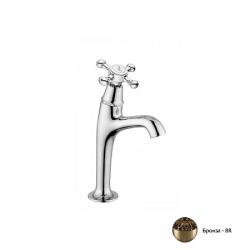 Смеситель для раковины Migliore Lady, однорычажный, неповоротный, высокий, длина 80 мм, керамический картридж, латунь, цвет бронза