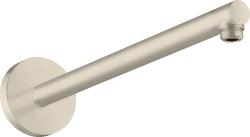 Держатель верхнего душа Axor ShowerSolutions, настенный, размер 39 см, округлый, цвет: шлифованный никель, латунный, для душа/ванной/душевой кабины, на стену, наружний монтаж