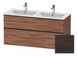 Тумба под раковину Duravit D-Neo, 128х46,2х62,5 см, подвесная, 2 выдвижных ящика, ДСП, цвет: каштан темный, шкафчик навесной, прямоугольная, правая/левая, в ванную комнату