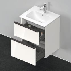 Тумба под раковину Duravit D-Neo, 51х40,2х62,5 см, подвесная, 2 выдвижных ящика, ДСП, цвет: белый глянец, шкафчик навесной, прямоугольная, правая/левая, в ванную комнату