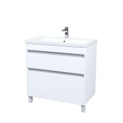 Тумба c раковиной IDDIS Zodiac X, 784х441х795 мм, напольная, 2 выдвижных ящика, ЛДСП/раковина накладная, прямоугольная, цвет белый, санфарфор, отверстие под смеситель ZDX80WFi95K