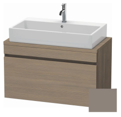 Тумба под раковину для консоли/столешницы Duravit DuraStyle 90х54,8х51,2 см, подвесная, ДСП, цвет: дуб терра/базальт, 1 выдвижной ящик, прямоугольная