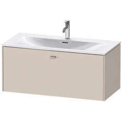 Тумба под раковину Duravit Brioso, 102х47,9х44,4 см, подвесная, 1 выдвижной ящик, ДСП, цвет: серо-коричневый, шкафчик навесной, механизм доводчика, прямоугольная, правая/левая, в ванную комнату