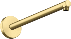 Держатель верхнего душа Axor ShowerSolutions, настенный, размер 39 см, округлый, цвет: шлифованная медь, латунный, для душа/ванной/душевой кабины, на стену, наружний монтаж