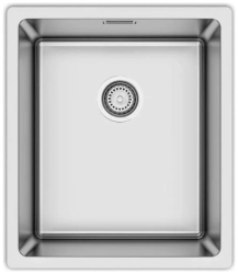 Мойка кухонная Longran Ultra, 38х44х22 см, врезная/под столешницу, нержавеющая сталь, прямоугольная, цвет нержавеющая сталь, без отверстия под смеситель, без крыла, слив-перелив, врезная в столещницу, для кухни