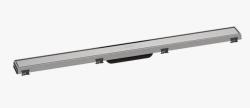 Решетка Hansgrohe RainDrain Match 90, с регулировкой по высоте для душевого трапа 85,5х8,1 см, цвет шлифованная сталь, для душа в пол, нержавеющая сталь, прямоугольная
