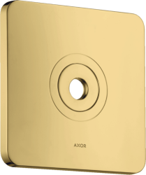 Розетка/панель для верхнего душа Axor Citterio M декоративная, настенная, 17х17 см, наружнего монтажа, металл, квадратная, цвет: полированное золото, для держателя верхнего душа
