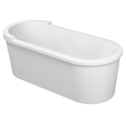 Ванна Duravit Starck 180х80 см отдельностоящая, акриловая, цвет: белый, с фронтальной панелью, с ножками, (без гидромассажа, сифона), овальная