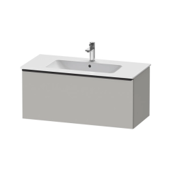 Тумба под раковину Duravit D-Neo,118,4х44,2х44 см, подвесная, 1 выдвижной ящик, ДСП, цвет: бетоннно-серый, шкафчик навесной, прямоугольная, правая/левая, в ванную комнату