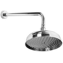 Верхний душ Boheme Brillante, настенный монтаж, круглый, с 1 режимом, размер 20,8 см, латунь, цвет: хром, для душа/ванной