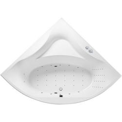 Ванна Excellent Glamour NANO, 150х150 см, акриловая, цвет- белый/хром, (с гидромассажем), с каркасом, четверть круга, правосторонняя/левосторонняя, правая/левая, универсальная, приставная/встраиваемая