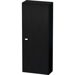 Пенал Duravit Brioso R, 52x24x133 см, подвесной, (правый), с дверцей, с полкой, со стеклянными полками, цвет: дуб черный/хром, в ванную комнату