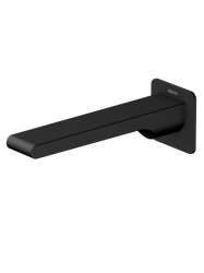 Излив Aquatek Лира для ванны, длина 192 мм матовый черный, латунь, встраиваемый/встроенный