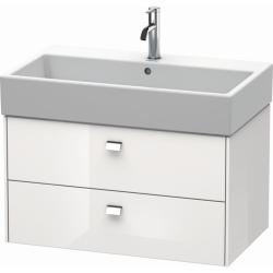 Тумба/шкафчик для консоли/столешницы Duravit Brioso под раковину 72х55х44,2 см, подвесная, ДСП, цвет: белый глянец/хром, 2 выдвижных ящика, прямоугольная