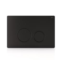 Кнопка смыва Ctesi Round, двойной смыв, черный, клавиша управления для сливного бачка, форма кнопок круглая, инсталляции унитаза, двойная, механическая