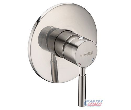 Смеситель для душа Wasserkraft Wern однорычажный, скрытого монтажа, керамический, настенный, без излива/шланга/лейки, латунь, цвет матовый хром