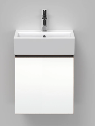 Тумба под раковину Duravit D-Neo, 58,4х44,2х44 см, подвесная, 1 выдвижной ящик, ДСП, цвет: белый матовый, шкафчик навесной, прямоугольная, правая/левая, в ванную комнату