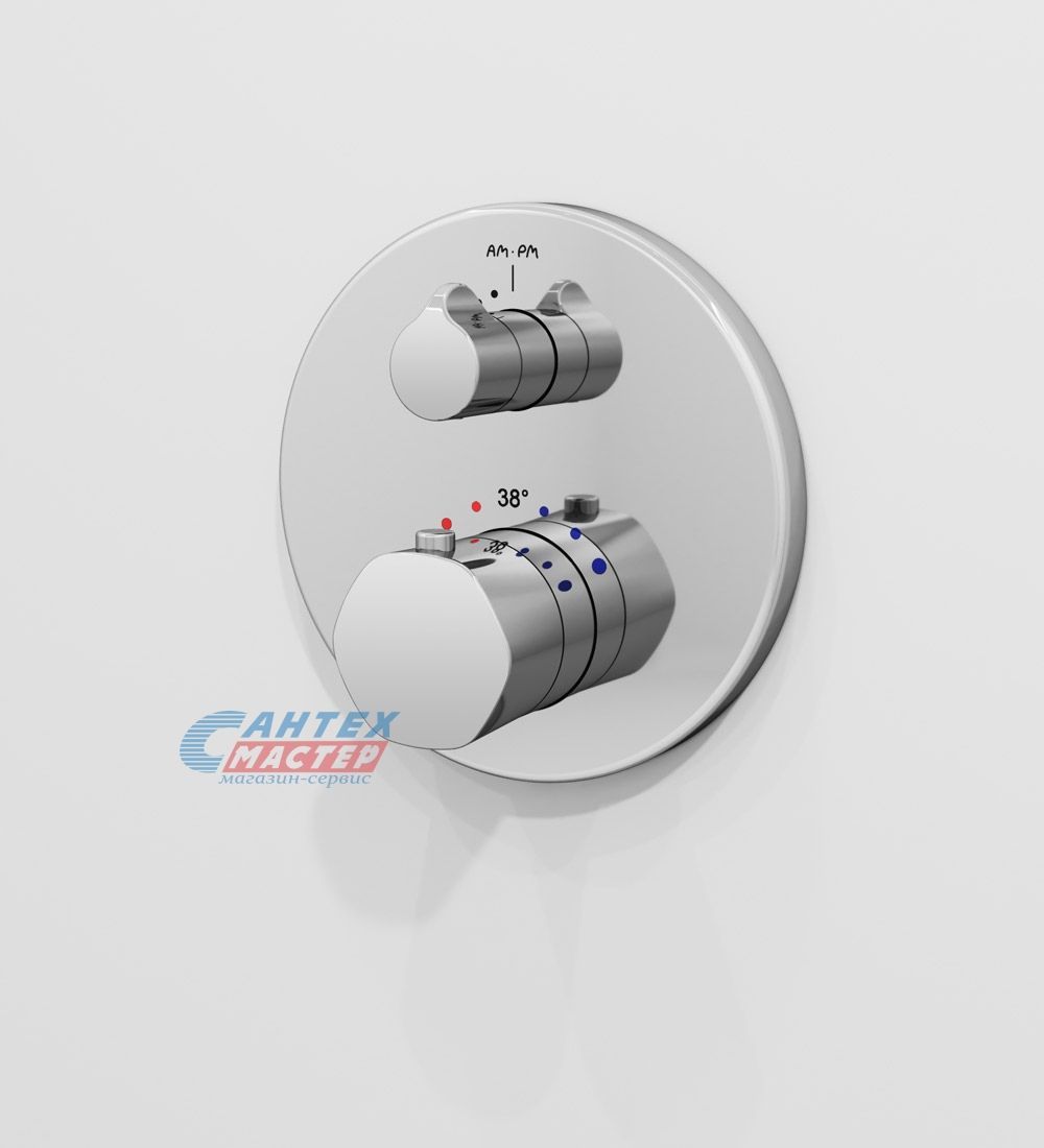 Смеситель для душа Am.Pm Gem термостатический, скрытого монтажа, керамический, настенный, без излива/шланга/лейки