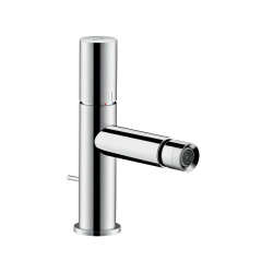 Смеситель для биде Axor Uno однорычажный, с рукояткой Zero, керамический, фиксированный излив, длина 12,4 см, латунь, цвет хром, без шланга/лейки, с донным клапаном