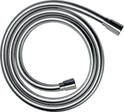 Шланг для душа Axor 160 см, 1/2” и 1/2”  для душа/лейки/ванны, с металлическим эффектом, без лейки, внутренняя резьба, пластиковый, цвет под сталь, душевой, для душа/ванной