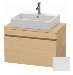 Тумба под раковину для консоли/столешницы Duravit DuraStyle 80х54,8х51,2 см, подвесная, ДСП, цвет: натуральный дуб/белый матовый, 1 выдвижной ящик, прямоугольная