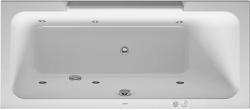 Ванна Duravit DuraStyle 170х70 см гидромассажная, встраиваемая/пристенная, акриловая, цвет: белый, с ножками/сливом-переливом, без фронтальной панели, прямоугольная, с системой гидромассажа Jet-System, c наклоном для спины справа, правая