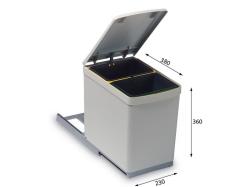 Система сортировки мусора Alveus Albio 10 2x7.5 L 1090332