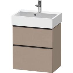 Тумба под раковину Duravit D-Neo, 58,4х37,2х62,5 см, подвесная, 2 выдвижных ящика, ДСП, цвет: лен, шкафчик навесной, прямоугольная, правая/левая, в ванную комнату