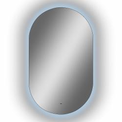 Зеркало Континент "Fleur Led", 70х120 см, с LED/ЛЕД-подсветкой (холодная), овальное, выключатель бесконтактный, для ванны, навесное/подвесное/настенное
