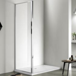 Душевая стенка Aquatek 900x2000, неподвижная, для комбинации с дверью, профиль хром, стекло прозрачное, прямоугольная (для душевого уголка), стеклянное