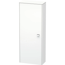 Пенал Duravit Brioso L, 52x24x133 см, подвесной, (левый), с дверцей, с полкой, со стеклянными полками, цвет: белый матовый/хром, в ванную комнату