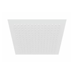 Верхний душ WasserKRAFT Mindel, потолочный/настенный монтаж, квадратный, с 1 режимом, размер 300х300 мм, нержавеющая сталь, цвет: белый матовый, для душа/ванной, душевой