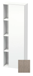 Пенал Duravit DuraStyle, 50x24x140 см, подвесной, (правый), с дверцей, с закрытыми/открытыми полками, цвет: сосна серебристая/белый матовый, в ванную комнату