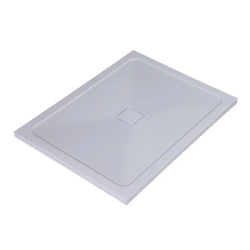 Душевой поддон WasserKRAFT Dinkel, 120х90х4 см, прямоугольный, искусственный камень, низкий, цвет: белый, с бортиком, с антискользящим покрытием