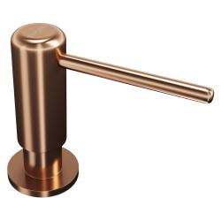 Дозатор для жидкого мыла TopZero, встраиваемый, для кухонных моек, нержавеющая сталь, цвет розовое золото, емкость дозатора объемом 300 мл, устанавливается на мойку