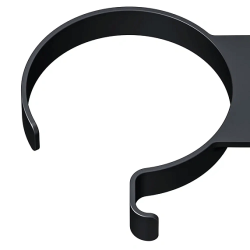 Держатель для фена AM.PM Inspire V2.0, настенный, сплав металлов, форма округлая, для фена в ванную/туалет/душевую кабину, цвет черный матовый