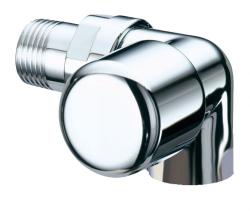 Вентиль FAR Top 1/2"вн. термостатический трехосевой правосторонний, уплотнение EPDM, цвет серебро