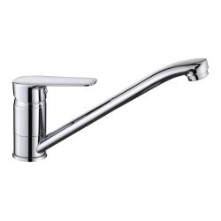 Смеситель для кухни/мойки VIEIR, однорычажный, поворотный, керамический, длина излива 208 мм, латунь, цвет хром