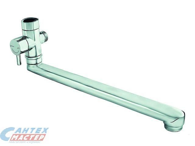 Излив Damixa 300 мм резьбовой, латунь, хром, округлый, с аэратором, s-образный, для смесителя/ванны/ванной/душевой