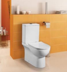 Унитаз-компакт Azario Ambra 64.5х37х81.5 мм, безободковый, напольный, цвет белый, фаянс, овальный, горизонтальный (прямой) выпуск, двухрежимный слив, антивсплеск, нижняя подводка воды, крышка-сиденье с микролифтом
