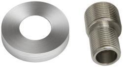 Отражатель Сунержа TUBE с эксцентриком, нержавеющая сталь, цвет сатин, для полотенцесушителей, круглый, разъемный