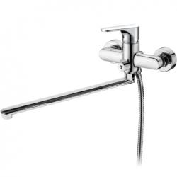 Смеситель для ванны/душа ABBER Eleganz настенный, однорычажный, поворотный, длина 374 мм, латунь, цвет хром