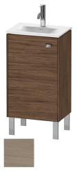 Тумба под раковину Duravit Brioso, 44х31х68,5 см, напольная, цвет: сосна терра/хром, 1 распашная дверца/одностворчатая, стеклянная полка, ДСП, прямоугольная, правая, в ванную комнату