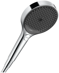 Лейка душевая Hansgrohe Rainfinity 130 3jet EcoSmart, настенная, круглая, с 3 режимами, регулируемая, хромированная/пластмассовая, цвет: хром, ручная, для душа/ванной