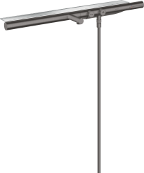 Смеситель для ванны Axor ShowerSolutions 800, термостатический, внешнего/наружнего монтажа, настенный, неповоротный, латунный/стеклянный, длина излива 17,5 см, цвет шлифованный черный хром, без душевого шланга/лейки