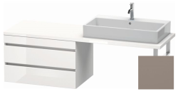 Тумба под раковину для консоли/столешницы Duravit DuraStyle 80х47,8х51,2 см, подвесная, ДСП, цвет: белый глянец/базальт, 1 выдвижной ящик, прямоугольная