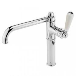 Смеситель для кухни/мойки Migliore Ermitage однорычажный, керамический, с неповоротным изливом, длина излива 230 мм, латунь, цвет хром