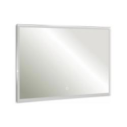 Зеркало Azario Сантана, 100х80 см, с LED/ЛЕД-подсветкой, с диммером, с подогревом, прямоугольное, выключатель сенсорный, для ванны, навесное/подвесное/настенное